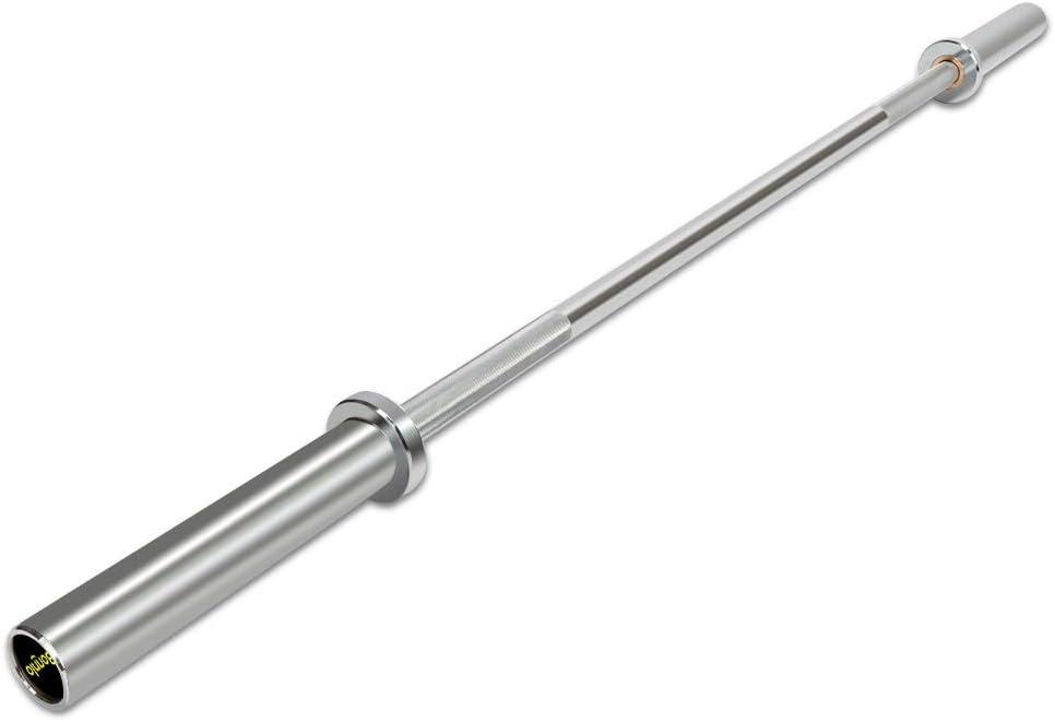 PEXMOR Barbell Olympic Bar, 7 Feet Olympic Weightlifting Bar 28mm Grip 700 lbs Capacity Bar Bench Press Chrome with Rotating Sleeve