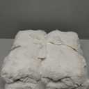 Cozy Bliss Faux Fur Throw Blanket for Couch, Fuzzy Soft Plush Thick Bubble Blanket for Sofa Bedroom Living Room, 50 * 60 Inches Cream White