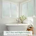 Coavas Window Privacy Film, Frosted Glass Window Film, Decorative Static Cling Privacy Film for Glass Windows, No Glue Removable, UV Blocking Heat Control, Anti-Glare for Bathroom, 35.4 x 78.7 in