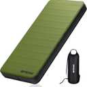 SKYEMAC 4" Thick Self Inflating Sleeping Pad with 13R Memory Foam, 78" x 29" Camping Mattress with Pump Sack, Portable Roll Up Bed, Inflatable Outdoor Mat for Rooftop Tent Car Truck Van, 4 Season