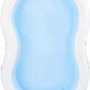 Intex 8.5ft x 5.25ft x 18in Swim Center Paradise Seaside Inflatable Kiddie Pool with Drain Plug for Quick and Easy Clean Up