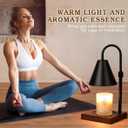Modern Candle Warmer Lamp with Timer, Dimmable Candle Lamp Warmer, Men Women Christmas Birthday Gifts, Black Candle Warmer, Adjustable Candle Light Warmer, Cozy Living Room Bedroom Home Decor
