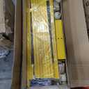 2 Set 16.8FT Industrial Metal Expandable BarricadeRetractable Traffic Fence with Casters, Folding Security Gate, Portable Barricade Gate for Construction Area, Traffic Control, Driveway and Garden (Yellow)