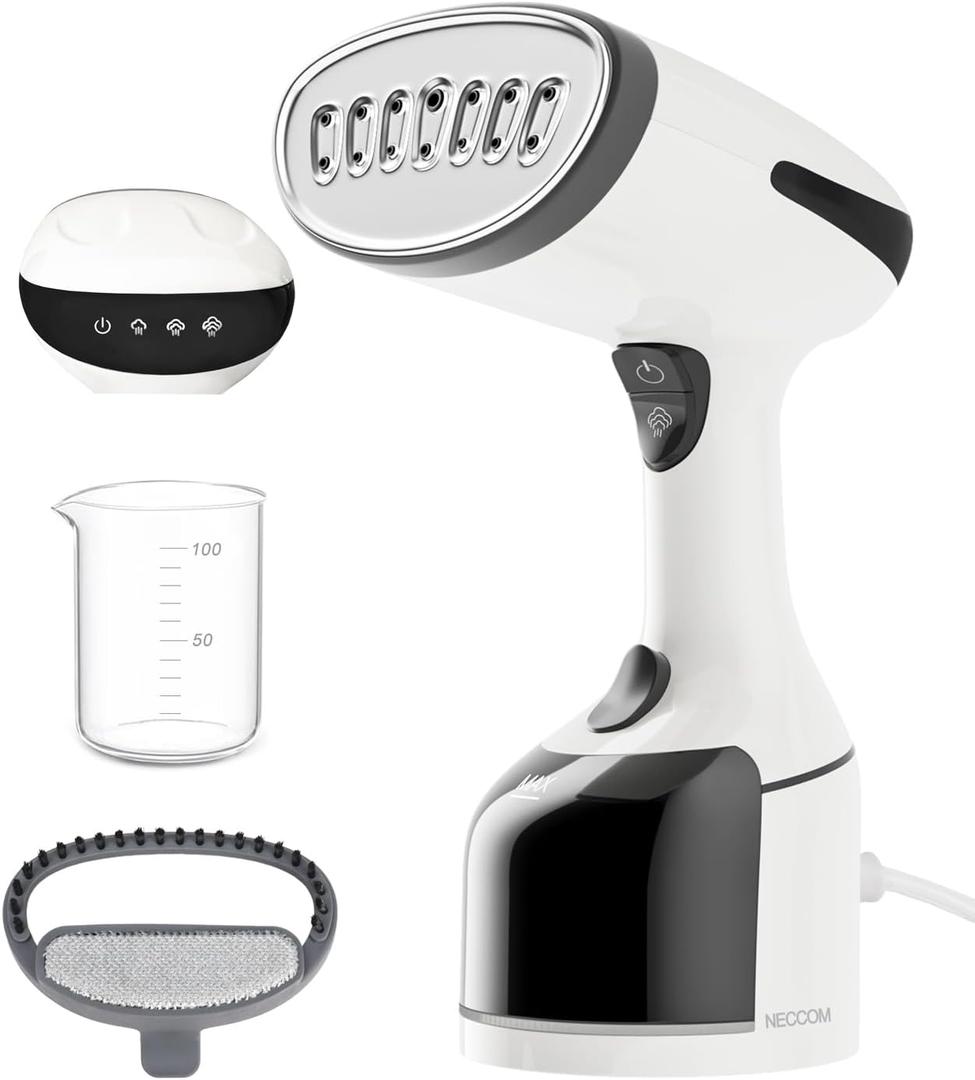 Steamer for Clothes, Quick Heat Up Handheld Garment Steamer, Portable Colthes Fabric Wrinkles Remover, Travel Steamer Iron for Home, White Black