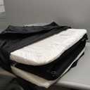 Pamo Babe Travel Crib Lightweight Baby Playard with Mattress Compact Play Yard with Detachable Legs (Black)