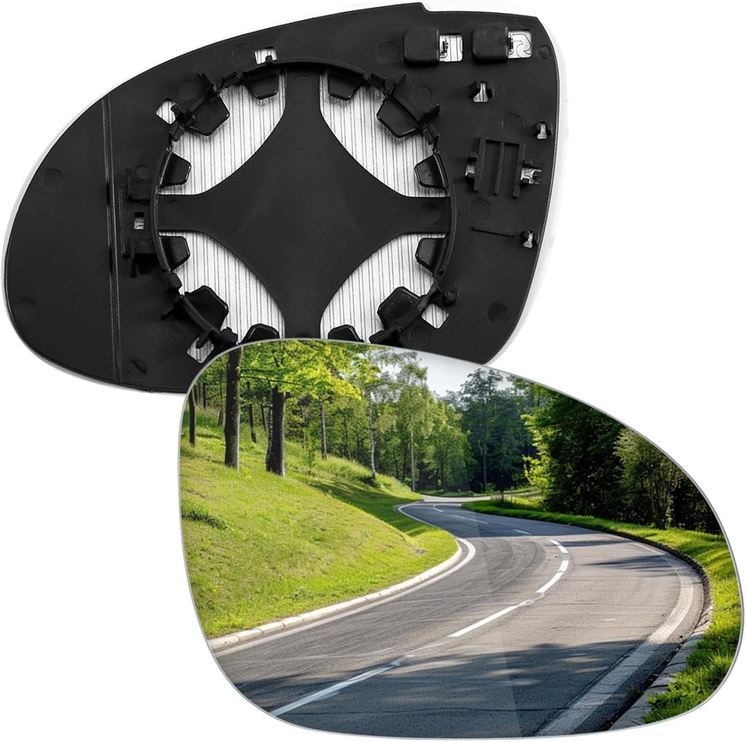 LOIYLLEN Passenger Side Mirror Replacement for Volkswagen VW 2006-2009 Golf GTI MK5 Golf Rabbit 2005-2010 Passat Jetta 2011-2014 Jetta Sportswagen 2007-2008 EOS 2008 R32 - Right Heated Mirrors Glass