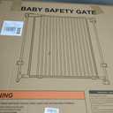 Mumeasy 30" Tall Baby Gate for Stairs & Doorways, No Bottom Bar Dog Gate
