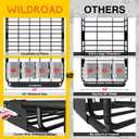 Wildroad Roof Rack Cargo Basket, Upgraded 4 Fence Wide Car Roof Basket, 64"x 50"x 4" Universal Car Top Carrier Basket with Super Duty Bungee Cargo Net and Ratchet Straps Fits for SUV Truck Cars