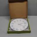 HZDHCLH White Analog Wall Clocks Battery Operated,12 inch Silent Non Ticking Modern Wall Clock for Living Room Bedroom Kitchen Office Classroom Decor