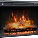 26" Wide Electric Fireplace Insert, 6 Brightness Level, 5 Flame Speed, 62-82, Timer & Remote Control, Indoor Fireplace