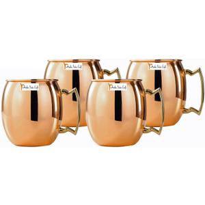 Prisha India Craft Copper Plating Stainless Steel Mule Mug 550 ML / 18, Premium Moscow Mule Copper Mug, Moscow Mule Cocktail Cup, Copper Mugs, Cocktail Mugs