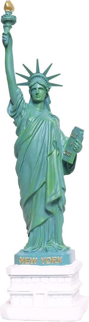 Statue of Liberty Figurine Decorations New York City Souvenirs Gifts Modern Home Decor for Living Room Book Shelf Cabinets Table Ornaments Outdoor Garden Sculpture (10.3 inch)