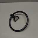 SetSail Towel Holder for Bathroom Wall Matte Black Towel Ring Stainless Steel Hand Towel Holder Heavy Duty Towel Hanger for Bath, Kitchen (1 pack)