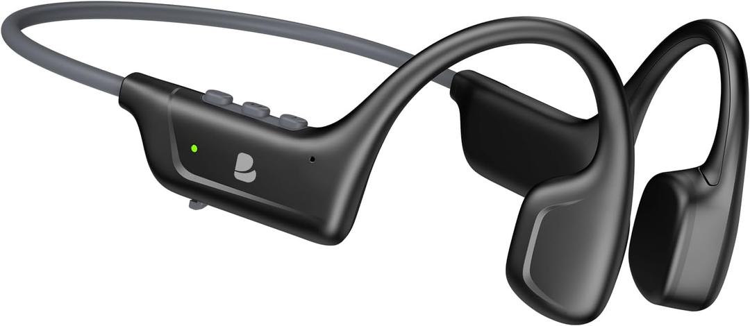 Bone Conduction Headphones, Open Ear Wireless Bluetooth 5.4 Headphones, 10H Playtime, Lightweight Sport Headphones with Mic, Sweatproof Running Headset for Workout Cycling, Black