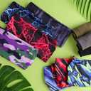 Fumwase 10 Pieces Boys Athletic Sweatbands Headbands 16 inch Elastic Sports Wicking Headbands Breathable Soft Sweatband Head Wrap for Basketball Football Cycling Running