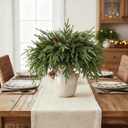 12 Pcs Norfolk Pine Stems with 5 Pcs Pine Cones 18", Greenery Artificial Realistic Pine Branches & Picks with Pinecones for Table Decor Vase Decorations