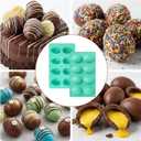 2Pcs 8-Cavity Silicone Easter Egg Molds, Egg Shaped Cake Pop Mold, Baking Supplies for Making Chocolate Jello Candy (Green)
