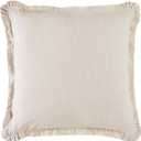 Austin Horn Classics Beauty Solid Linen Euro Sham 26" x 26" Decorative Pillow Cover with Self Flange & Ruffled Corners Zipper Closure, No Insert, Linen Fabric