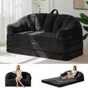 MAXYOYO Folding Sofa Bed, 2 in 1 Convertible Sofa to Lounger, Loveseat