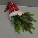 18inch Christmas Gnome Wreath for Front Door Artificial Pine Needle Christmas Gnome Wreath with Snowflake Gloves Cute Swedish Tomte Door Wreath Hanging Ornaments for Porch Window Home Decor