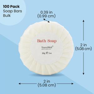 Bar Soap Bulk - 26 Pack, 1.0 oz Travel Size Soap Bars - Individually Wrapped For Hotels and Motels - Great for Vacation Rental and Airbnb Toiletries or Hygiene Kits Supplies