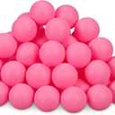 Relaxdays Ping Pong Balls, 100x Pieces, Table Tennis, Plastic, Plain, Beer Game, Drink, Large Set, Party, 40mm Ø, Pink, 100%, 4 x 4 x 4 cm
