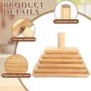 DoubleFill 6 Pack Pottery Molds 12.5 11.5 10.5 9.5 8.5 7.5 Thickness 1 Plaster Molds Wood Pottery Tools with Handle for Ceramic Top Forms DIY Bowls Plate Dish Slump Press Art Making (Rectangle)