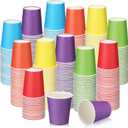 Mimorou 300 Pack 8 oz Disposable Paper Cups, 6 Colors Double PE Coated Coffee Cups for Beverage Hot Cold Drinks for Cafe Tea Drinking Party Picnic Office Home Water Juice (Bright)