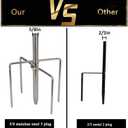 Ihomepark Shepherds Hook for Outdoor, 78 Inch Tall & 5/8 Inch Diameter Stainless Steel Heavy Duty Poles to Hang Outdoor Lights with 5 Prongs Base, Suitable for Bird Feeders or Wedding Decors(1pack)