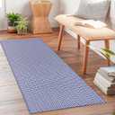KOZYFLY Washable Runner Rug 2x6 ft Hallway Kitchen Runner Rugs with Rubber Backing Bobo Navy and White Entryway Runner Indoor, Carpet Runners for Hallway Kitchen Entryway Bedroom