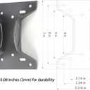 Heavy Duty Universal Adjustable Antenna Mount Pole(OD 1 11/16", Length 17 1/4"), Pole Mounting Bracket for Wall Eave Roof, Compatible with Antenna, Weather Station and WiFi Extender, with U-Bolt Kit