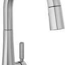 Delta Faucet Monrovia Brushed Nickel Kitchen Faucet, Kitchen Faucets with Pull Down Sprayer, Kitchen Sink Faucet with Magnetic Docking, Lumicoat Arctic Stainless 9191-AR-PR-DST