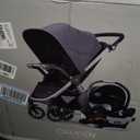 Chicco Bravo 3-in-1 Trio Travel System, Bravo Quick-Fold Stroller with KeyFit 30 Infant Car Seat and Base, Camden/Black, EXP: SEP 2031