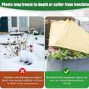 Plant Frost Cover, Rectangular Garden Protection Blanket with Drawstring, 39.3X 17.7X 15.7Inch, Winter Plant Protection Netting for Raised Beds, 4 Pack