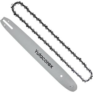 16inch Chainsaw Guide Bar and Chain Combo, Replacement Accessories Fits Milwaukee 48-09-3001, Fits EGO CS1604; CS1600,Fits DEWALT DCCS670B, 16'' Chain- 3/8'' .043'' 56 Drive Links (1 Chain+1 bar