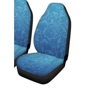 Dreaweet Elegant Blue Car Seat Cover Front Seats with Tropical Leaves Only for Women Fit for Most Car Truck SUV Protector Cover