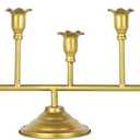 Scalloped Gold 12ct Taper Holder Candelabra Antique Finish Christmas Vintage Scalloped Taper Candle Holder Farmhouse Candle Holder Decor Wedding, Dinning, Party (Antique Brass)