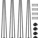 SMARTSTANDARD 32 Inch Hairpin Table Legs, 3 Steel Rods 1/2 Inch Pipe Diameter, 800lbs Load Capacity, Mid-Century Style for Coffee Table, Side Table, Night Stand (Black, 4PCS)