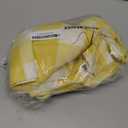 Tie Up Curtain for Windows 45 inches Long Buffalo Check Adjustable Tie Up Shades Plaid Gingham Rod Pocket for Kitchen Windows 1 Panel, Yellow & White