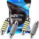 Marsauto 578 LED Bulbs Extremely Bright 400LM 2835 Chipsets for LED Interior Dome Map Door Lights Bulbs 211-2 212-2 569 6411 6451 41mm 42mm 1.65inch 6500K White RV Exterior Lighting (Pack of 4)