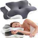 Alcedo Cervical Memory Foam Pillow for Neck and Shoulder Pain Relief, Ergonomic Adjustable Orthopedic Pillow with Cervical Support for Side, Back and Stomach Sleepers
