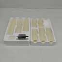 Flameless Waterproof 2.2" x4" 4" 5" 5" 6" 6" 7" 7" Pillar Candles with Remote Control and Timer, LED Battery Operated Plastic Ivory Pack of 8 Outdoor Flickering Warm Light