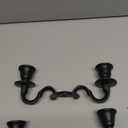 Rely+ 5 Arm Baby Candelabra Black Matte 8 Inch Taper Candle Holders Gothic Decorations Candlesticks Holder Home Decor Wedding Parties Centerpiece for Dining Table