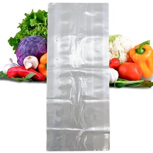 Retail Bags Direct Produce LDPE Poly Vented Bags (With Venting Holes) - 8"x4"x14" - 1000 Bags - 0.80 mil - Clear