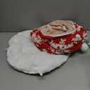 Cat Tunnel with Cat Bed for Indoor Cats - Soft Plush Donut Tunnel Bed with Snowflake Design & Washable Anti-Slip Mat, Multifunctional Playground Toys for Cats, Kittens & Small Pets. (Red) (XL 37*37*10'')