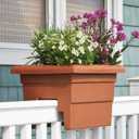 Root & Vessel Countryside Railing Planter Box, 16 Inch, Terra