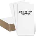 Henoyso 15 Pack 24 X 48 Inch White Cardboard Sheets