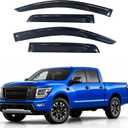 IG Window Visors Fit for 2016-2024 Nissan Titan Crew Cab, Out-Channel Rain Guards Vent Wind Deflectors 4PC, Truck Accessories for 2017-2024 Nissan Titan XD Crew Cab (Full-Size Cabs)