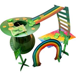 JJI St Patrick's Day Leprechaun Trap Kit St. Patricks Day Decorations Leprechaun Trap Crafts Kit for Kids St Patricks Day Party Supplies (Cap Leprechaun Trap)