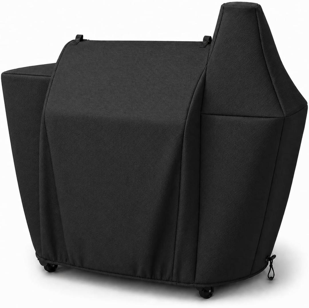 Grill Cover for Pit Boss Pellet Smoker Savannah 1500 Onyx Edition Series for Pitboss PB1500NX Smoker Cover Heavy Duty 600D Waterproof (black, 33" W x 24" D x 45" H)